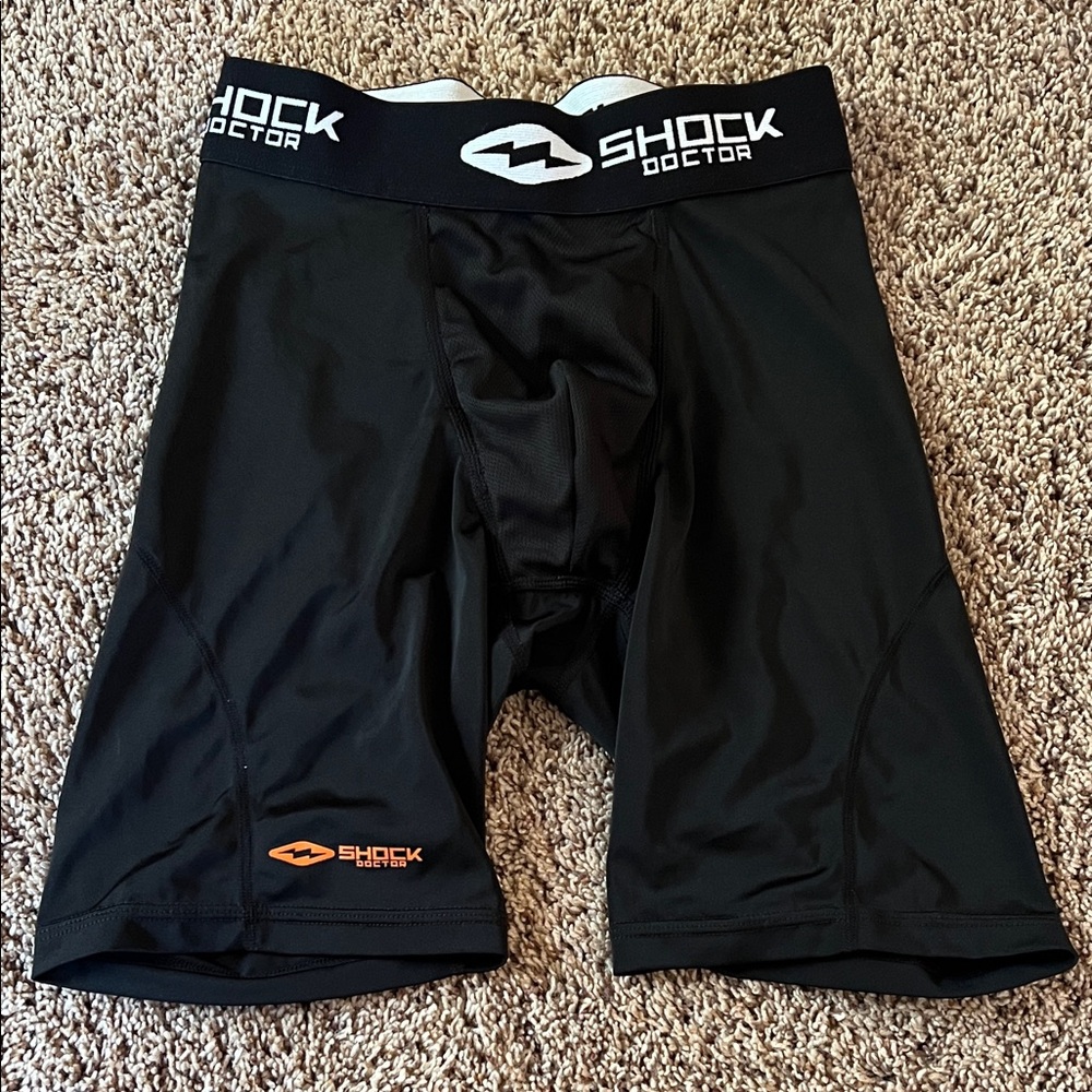 Shock Doctor Compression Shorts with Cup Pocket. Athletic Supporter Underwear